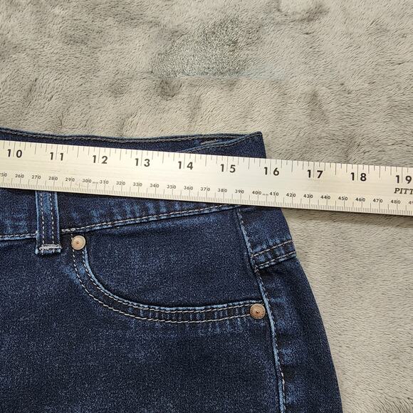 Bandolino Blu Jeans Womens 12 Blue Harper Mid Rise Crop Capri Slim Leg Stretch - Picture 9 of 13